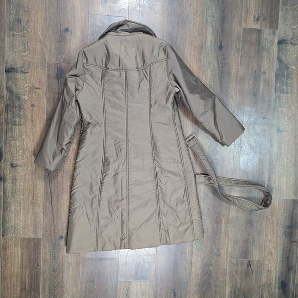 Vintage Bromleigh 14 Brown/bronze Trench Long Coat Jacket Belted Lightweight‎ - Picture 15 of 16